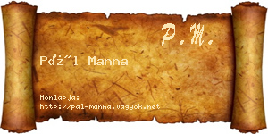 Pál Manna névjegykártya